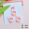 Conejo Fresa Oso Brillante Resina Accesorios DIY Funda de Teléfono Parche para Zapatos de Agujero Pasador Material para Accesorios del Cabello
