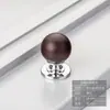 Maçaneta de Porta de Armário de Luxo Leve Estilo Francês, Gaveta de Guarda-Roupa Madeira Nogueira Vintage Bola Redonda Estilo Chinês Novo Pingente Criativo Pequena Maçaneta