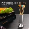 Portapalillos de encimera, Aluminio espacial, Diseño simple, Gran capacidad, Boca recta, Almacenamiento de palillos y bastoncillos de algodón, Portapañuelos, Uso creativo en hotel