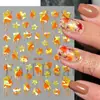 Beleza Completa Transfronteiriça Novos Adesivos de Nail Art Ins Outono Aurora Laser Folha de Bordo Adesivos de Nail Art