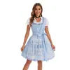 Ropa de sirvienta alemana Oktoberfest talla grande manga corta estampada ropa de cerveza vestido ropa para actuación en escenario en stock