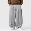 Otoño/Invierno 2026 Tallas Grandes Pantalones Anchos Rectos Sueltos Estilo Japonés Pantalones Largos de Mezclilla Retro Americano de Moda para Hombre