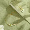 Pulsera de Nudo de Bambú Original Hebilla de Seguridad Pulsera de Jade Hetian Plata de Ley 999 Estilo Chino Nuevo Retro Pulsera Tendencia Nacional Joyería de Alta Gama