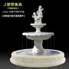 Fonte de água corrente estilo europeu, pátio externo jardim, lago de peixes, elemento aquático, decoração de paisagem, ornamento de casamento, poço dos desejos