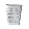 Cesta de Lavandería Grande de Plástico de Color Sólido con Agujeros y Tapa, Nueva, para Limpieza y Almacenamiento en el Baño del Hogar