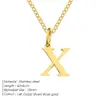 Collar con Colgante de Letra Emanco Acero de Titanio No se Desvanece Cadena para Clavícula Cadena de Hueso de Serpiente de Acero Inoxidable Nicho Europeo y Americano para Mujeres