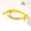 Al por mayor al contado transfronterizo Pulsera de doble cordón multicolor Acero inoxidable Color de impresión y grabado Ajustable Atrás Pulsera de doble cordón