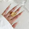 Anillo de Acero Inoxidable de Lujo Ligero con Forma de Caracol, Nueva Moda Transfronteriza, Anillo de Dedo Índice con Personalidad de Temperamento de Alto Nivel