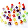 Bolas de Vidro Coloridas de 16mm Bolinhas de Vidro para Óleo 1.6cm Brinquedo para Crianças Bolinhas de Vidro Transparente com Flores Envoltas