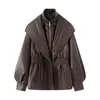 Atacado Fabricante de Roupas Femininas Transfronteiriço 2026 Aliexpress Mais Vendido Moda Lavada Estilo Vintage Jaqueta de Couro Sintético Duas Peças