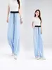 Pantalones Casuales de Cintura Alta con Bloques de Color para Mujer, Pantalones Deportivos Largos de Pierna Ancha Sueltos y Delgados de Verano, Pantalones de Chándal Rayados Adelgazantes de Alta Gama al por Mayor