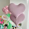 Globo de Corazón de Amor Mate de 20 pulgadas Día de San Valentín Propuesta Confesión Día de la Mujer Color Macarrón Globo Flotante de Película de Aluminio