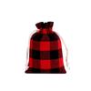 Bolsas de Regalo a Cuadros Navideñas, Bolsas Pequeñas de Tela de Algodón con Cordón, Bolsas para Empaquetar Dulces de Regalo, Bolsas de Regalo con Cordón