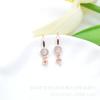 Accesorios para Joyería DIY Gancho de Oreja Microincrustado Anillo Cinturón Redondo Zircón Cinturón de Color Duradero Aguja Ojo de Oveja Soporte Vacío