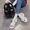 Sandalias Torre para Mujer Verano 2025 Nuevos Zapatos de Plataforma con Suela Gruesa Celebridad de Internet Deportivos Romanos Moda Zapatos de Playa