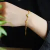 Pulsera para Mujer de Plata de Ley de Alta Gama Diseño de Nicho ins Simple Versátil Joven Invierno Pulsera de Jade Hetian Jade Blanco