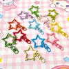 Chaveiro Colorido Pintado Estrela de Cinco Pontas Fivela de Figura Oito Liga de Zinco Acessórios de Joia Materiais de Contas Artesanais DIY Atacado