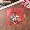 Cartão de Natal Fofo Cabeça do Cartão Cartão de Trás Material de Embalagem Desenho Animado Cartão Pequeno Embalagem de Presente Cartão Decorativo Papel de Cartão de Saudação