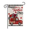 Bandeira de jardim Amazon Hot Valentine's Day Dwarfs Welcome Valentine's Day Outdoor Courtyard Bandeira de jardim decorativa