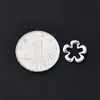 Nuevo Colgante de Flor Hueca Brillante de Plata de Ley Sólida S925 Cuentas Espaciadoras Pequeñas para Pulsera de Cristal DIY Accesorios de Collar