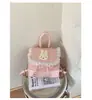 Mochila Nueva y Linda de Lunares con Encaje para Mujer 2026, Moderna y a la Moda, Diseño Sencillo de Lazo, Adecuada para Viajar y el Uso Diario