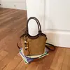 Bolso pequeño casual simple transfronterizo para mujer, nuevo bolso de mano de moda para el trabajo 2026, bolso tipo cubo elegante con textura de estilo extranjero, bolso cruzado