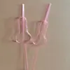 Fornecimento spot formato de cristal canudo tubo PET descartável criativo fofo plástico canudo 1