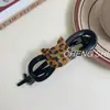 Presilha Torcida de Gato Leopardo Fofa e Fofa Presilha de Alto Senso para Parte de Trás da Cabeça Acessórios de Cabelo Cabelo Cabelo Feminino
