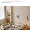 Sofá de tecido técnico para casas pequenas, adequado para quarto e sala de estar, sofá de tecido de dois lugares moderno e estiloso estilo creme