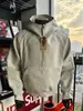 Sudadera con Media Cremallera y Cuello Alto Estilo Americano para Hombre, Chaqueta Deconstruida de Nicho Otoñal, Sudadera con Capucha Estructurada de Alta Resistencia
