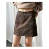 Falda recta de línea A de cintura alta con bordado pesado para mujer, principios de otoño 2026, falda corta bodycon elegante de jacquard bordado