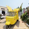Piaggio Retro Food Truck Modelo Transfronterizo 1:1 Camión de Comida Móvil Multifuncional en Varios Colores para Exhibición en Ferias de Empresa