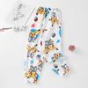 Pantalones de pijama de franela gruesos y encriptados para niños de Otoño e Invierno, Pantalones de casa de dibujos animados para niño, Pantalones cálidos con forro de forro polar de coral para bebé