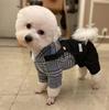 Chaqueta para mascota acolchada de algodón grueso cachorro gato perro mediano y pequeño oso de peluche nieve Larry engrosada cálida ropa de cuatro patas