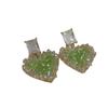 Brincos quadrados de cristal com contraste de agulha de prata, brincos compactos da moda, leves, luxuosos e sofisticados, um novo tipo de brincos Mori, atacado para mulheres