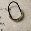 Anillo elástico para el cabello cóncavo-convexo de metal con personalidad y diseño de nicho, cuerda para el cabello geométrica de viento frío que combina con todo, cuerda para la cabeza con temperamento retro