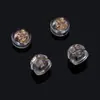 Tapones para los oídos de silicona con núcleo de cobre transparente en forma de hamburguesa, tapón trasero antideslizante y anticaída, accesorios para pendientes DIY, soporte para pendientes de botón