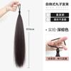 Novo Estilo Peruca Rabo de Cavalo Auto-Amarração Coque de Cabelo Peruca para Mulheres, Peruca de Comprimento Médio com Cabelo para Amarrar