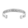 Amazon ebay venta caliente letras planas hermanas por sangre familia pulsera de acero titanio al por mayor