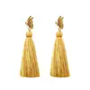 Pendientes de Borlas Europeos y Americanos de Estilo Étnico Transfronterizos Amazon, Pendientes de Botón de Semillas Únicos Hechos a Mano de Alta Gama, Accesorios para Mujer de Nicho