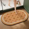 Alfombrilla de Diatomeas para Baño, Alfombrilla para Pies Resistente a la Suciedad Estilo Americano, Alfombrilla Absorbente de Agua Antideslizante para Inodoro, Alfombra de Separación Seca y Húmeda