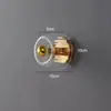 Lámpara de pared moderna minimalista para dormitorio, lámpara de mesita de noche para estudio, pasillo, balcón, lámpara de pared de cristal LED de girasol vintage