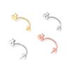 Accesorios de Plata de Ley S925 Soporte Vacío para Perlas DIY Bandeja de Pedrería Pendientes Pendientes Chapados en Oro Oro Rosa Salida de Fábrica