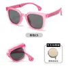 Nuevas Gafas de Sol Plegables de Montura Completa para Niños, Lentes Polarizadas Anti-UV, Gafas de Sol de Alta Elasticidad Kr632 para Niños