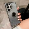 Adecuado para Samsung S26Ultra Rhinestone Electroplateado TPU con Soporte Funda para Teléfono S25P Gradiente Brillante Polvo Brillante S24 Funda Suave