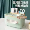 Caja de pañuelos creativa de alta gama para la sala de estar, caja de almacenamiento de controles remotos para la mesa de café, adorno de escritorio para el hogar de lujo ligero con un sentido de lujo y sofisticación