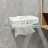 Toallero de Baño Montado en la Pared Caja de Almacenamiento de Acrílico sin Taladro Caja de Pañuelos Portapañuelos Caja de Colocación