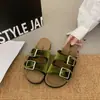 Sandalias Planas Retro Estilo Birkenstock de Suela Gruesa para Mujer, Nuevo Modelo Verano 2026, Sandalias Casuales de Vacaciones para Combinar con Vestidos, Sandalias de Playa