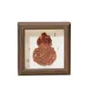 Ornamento de Porta-Retrato de Cabacinha de Pedras de Cristal Naturais 4 polegadas Cristal DIY Artesanato de Atrativo Turístico Cultural e Criativo Suporte de Exibição para Decoração de Casa