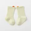 Calcetines para Bebé Otoño Nuevo Producto, Calcetines de Algodón Clase A para Bebé, Calcetines de Media Pantorrilla con Costuras Cosidas a Mano, Alta Elasticidad, No Aprietan las Piernas del Bebé